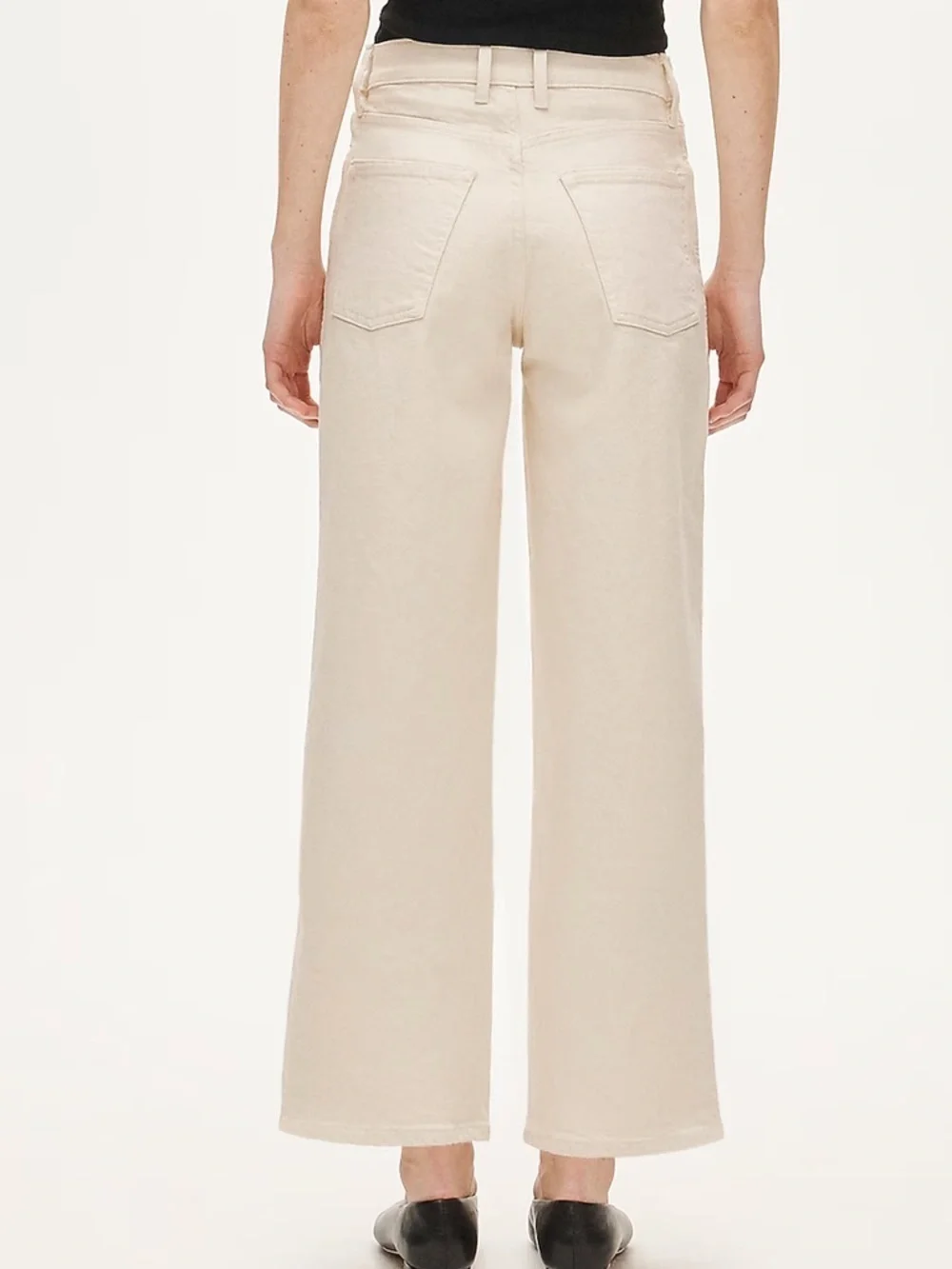 J crew ecru Everyday wide-leg ankle jean in semi-stretch